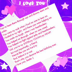 Birthday Quote ~ I Love You