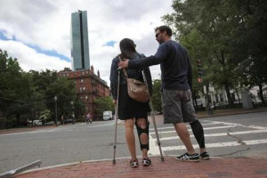 ... Williams were seriously injured in the Boston Marathon bombings