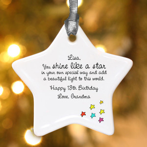 4912 - You Shine Like A Star Personalized Ornament - Ornament