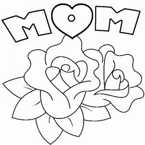 coloring pages of flowers and hearts. Mother#39;s days coloring pages.