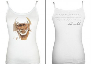 Shirdi Sai Baba Quote Tank Spaghetti Strap Top by AparnaBhakti, $48.70