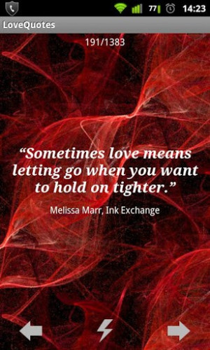 View bigger - Love Quotes (Movies & Books) for Android screenshot