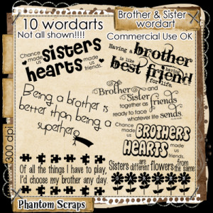 These are the brothers sisters word art brother sister funny quotes ...
