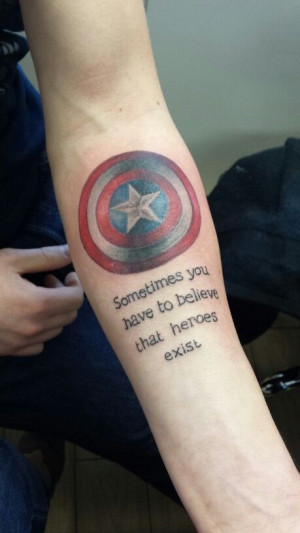 Love the quote but as much as I love captain America I wouldn't put ...