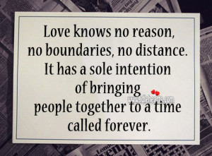 ... sole intention of bringing people together to a time called forever