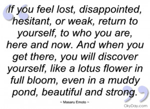 if you feel lost