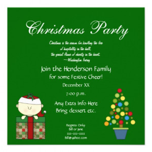 Cute Christmas Party Invitation-with Quote