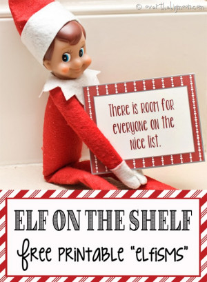 Elf on the Shelf Printable Elfisms