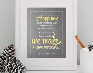 Beautiful Happiness Quote, Wisdom, from Corrie Ten Boom, Printable ...