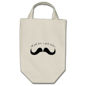 Mustache Quotes Bags