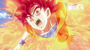 Super Buuhan vs SSJ God Goku