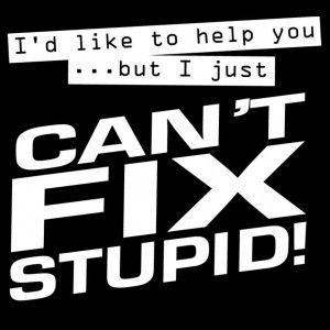 Like To Help You But I Just Can't Fix Stupid