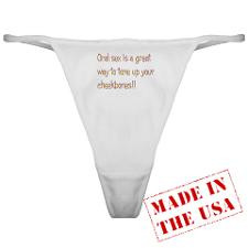 Funny Oral Sex Joke Classic Thong for