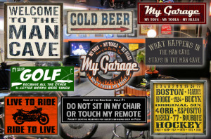 Man Cave and Guys Humor Wood Signs
