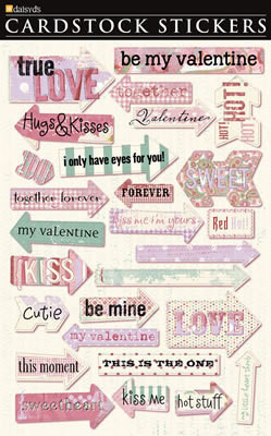 Daisy D's Valentines Cardstock Stickers with Awesome Sayings and They ...