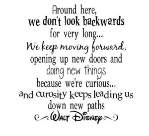 Walt Disney Quote Keep Moving Forward Vinyl Lettering 20x19 Wall ...