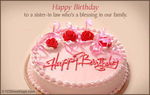 sweet birthday wish for your sister-in-law.