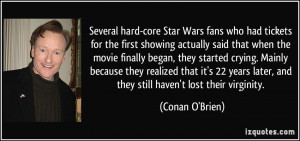 Several hard-core Star Wars fans who had tickets for the first showing ...