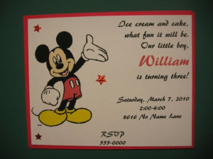 Mickey Mouse Birthday Wish Sayings