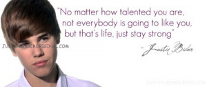 no matter how talented you are, not everybody is going to like you ...