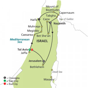 Holy Land Tour Map