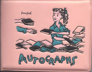 My vinyl autograph book from the 1950's