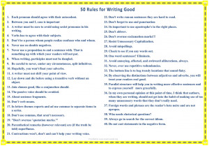 50 Rules for Writing Good - Writing tips