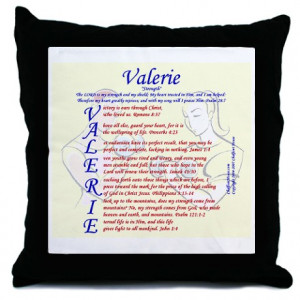 Valerie Acrostic Poem Throw Pillow