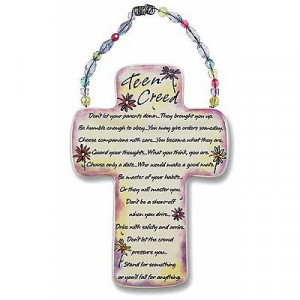 Teen Creed Ceramic Cross - Multi-Color