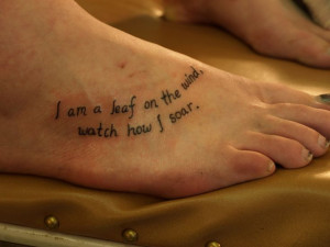 firefly quote foot tattoo