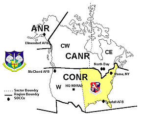 EADS Region shown in NORAD Region/Sector Configuration
