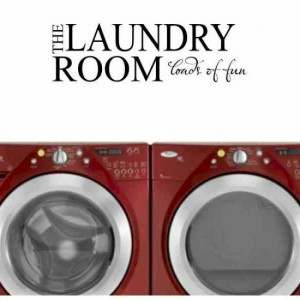 laundry room wall quote sticker decal Laundry Room loads of fun