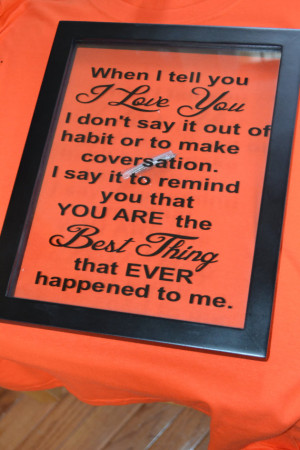 Floating frame with quote.