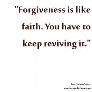 Revive your forgiveness