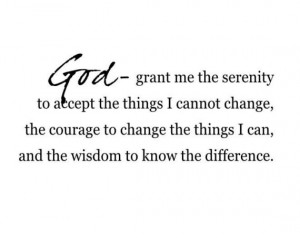 ... God grant me the serenity vinyl wall decal lettering quote prayer poem