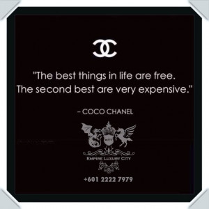 Quote from fashion icon Coco Chanel