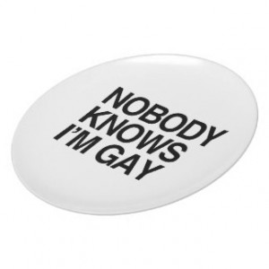 NOBODY KNOWS I'M GAY -.png Party Plates