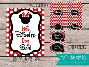HOT DIGGITY DOG Buffet bar Customzied Mickey and Minnie Mouse Download ...