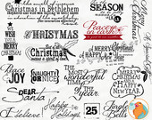 Christmas WordArt, Christmas Scrapbooking Titles, Quote Digital Stamps ...