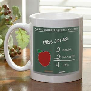 Personalized Teacher Chalkboard Ceramic Coffee Mug