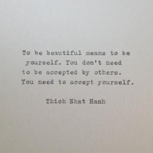 Thich Nhat Hanh Quote Typed on Typewriter