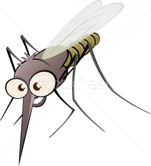 Stock photo / Stock vector illustration : nasty cartoon mosquito