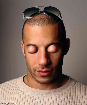 Funny Vin Diesel with Nose Eyes
