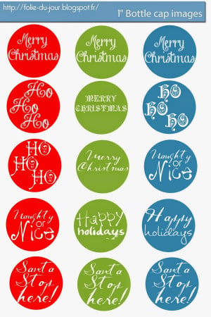 Free Christmas quotes bottle cap images