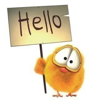 Funny Hello; funny hello chicken yellow fun child avatar