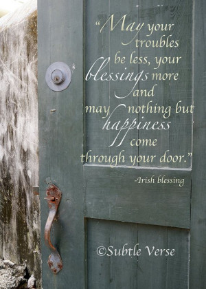 5x7 Irish Blessing Plaque - Inspirational, Photography, Doors, Gift