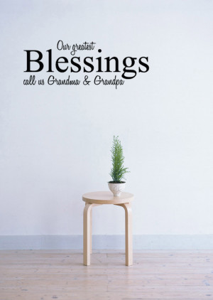 Our Greatest Blessings Call Us Grandma Family Love Art quote Wall ...