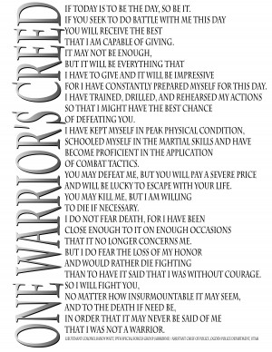 Official Site of One Warrior's Creed
