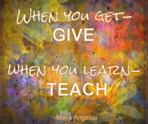 Maya Angelou Inspirational Teacher Quote 8x10 inch Art print
