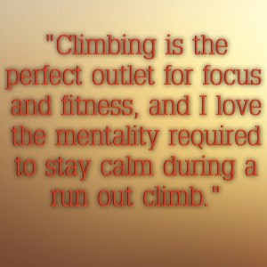 had a love of rock climbing, which began when she learned to climb ...
